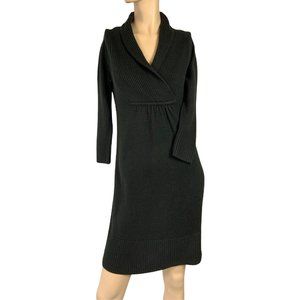 Dress H & M Women’s Professional Black Knit Sweater V-Neck 3/4 Sleeves Size S